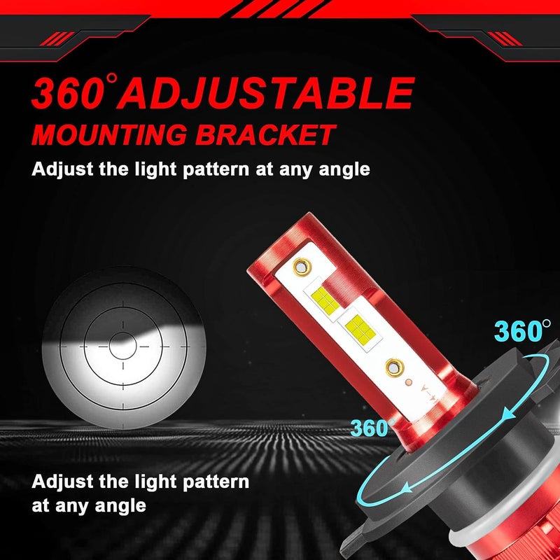 LTZXAP For Toyota 4Runner 1999-2002 Light Bulbs, 800% Brightness Hi and Lo Beam+Fog Light Bulbs, 6500K White, 36000LM Super Bright, IP68 Waterproof, Superfocused Beam Mode, 4PCS - Image 5
